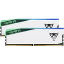 Memorie Patriot DDR5 - 64GB - 6200 - CL - 42 (2x 32 GB) dual kit, RAM (white, PVER564G62C42KW, Viper Elite 5 RGB, INTEL XMP, AMD EXPO)