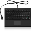 Tastatura Keysonic cu fir Mini keyboard ACK-3410 (US) Negru