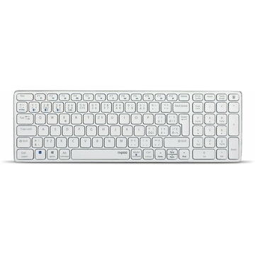 Tastatura Rapoo Multimode wireless blade keyboard E9700M 3.0 Alb