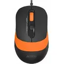 Mouse A4-TECH Mouse FSTYLER FM10, PC sau NB, cu fir, USB, optic, 1600 dpi, butoane/scroll 4/1, Negru / Portocaliu