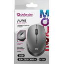 Mouse defender Mouse wireless, silent click, AURIS MB-027, 800/1200/1600DPI Gri