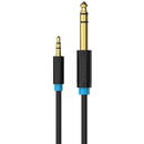 Accesorii Audio Hi-Fi Vention BABBF 3.5mm TRS Male to 6.35mm Male Audio Cable 1m Black