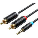 Accesorii Audio Hi-Fi Audio Adapter Cable 3.5mm Male to 2x Male RCA 8m Vention BCLBK Black