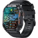 Smartwatch DENVER Smart Watch SWC-191B Silicon, Senzor de ritm cardiac si tensiune arteriala, Senzor de oxigen din sange, Negru