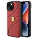 Husa Ferrari Twist Metal Logo case for iPhone 15 - red