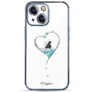 Husa Kingxbar Wish Series silicone case with crystals for iPhone 15 - blue