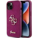 Husa Guess Glitter Script Big 4G case for iPhone 15 - purple