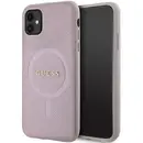 Husa Guess GUHMN61PSAHMCP case for iPhone 11 / Xr - pink Saffiano MagSafe