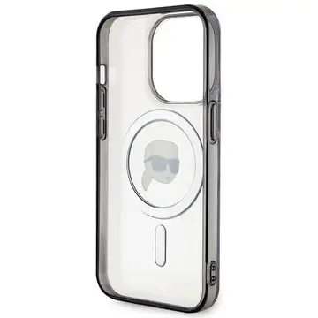 Husa Karl Lagerfeld KLHMP15XHKHNOTK iPhone 15 Pro Max 6.7&quot; transparent hardcase IML Karl`s Head MagSafe