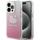 Husa Hello Kitty IML Gradient Electrop Kitty Head case for iPhone 15 Pro - pink