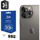Folie de protectie Camera spate 3MK pentru Apple iPhone 15 Pro, Sticla Securizata, Neagra