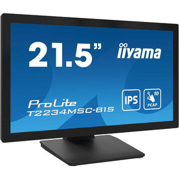 Monitor LED Iiyama T2234MSC-B1S 16:9  M-Touch HDMI+DP IPS , Negru