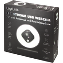 Camera web LogiLink Webcam FHD 76° Dual-Mikro Autof. Ringlicht Stativ ,Negru