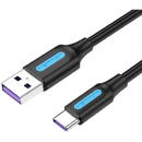 USB 2.0 A to USB-C 5A Cable Vention CORBG 1.5m Black PVC