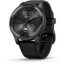 Smartwatch Garmin Vivomove Trend, LCD, 40mm, Hybrid, 254x346px, Touchscreen, GPS (satellite), Negru