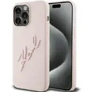 Husa Karl Lagerfeld Silicone Karl Script case for iPhone 15 Pro Max - pink