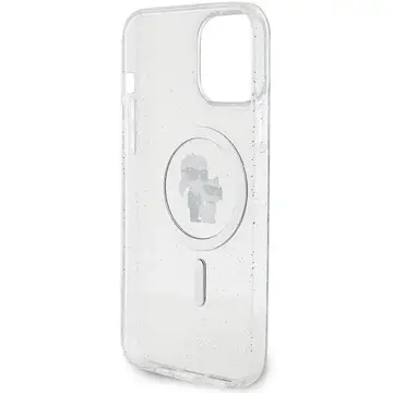 Husa Karl Lagerfeld KLHMP13XHGKCNOT case for iPhone 13 Pro Max 6.7&quot; - transparent hardcase Karl&amp;Choupette Glitter MagSafe