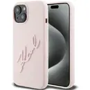 Husa Karl Lagerfeld Silicone Karl Script case for iPhone 15 - pink