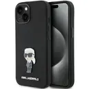 Husa Karl Lagerfeld Silicone Ikonik Metal Pin case for iPhone 15 - black