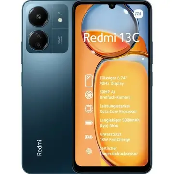 Smartphone Xiaomi Redmi 13C 256GB 8GB RAM Dual SIM Navy Blue
