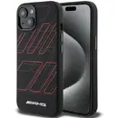 Husa MERCEDES AMG Silicone Large Rhombuses Pattern MagSafe Case for iPhone 15 Plus / 14 Plus - Black