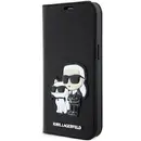Husa Karl Lagerfeld KLBKP14XSANKCPK iPhone 14 Pro Max 6.7&quot; bookcase black/black Saffiano Karl &amp; Choupette