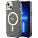 Husa Guess GUHMP14MHCMCGK iPhone 14 Plus 6.7" black/black hardcase Glitter Gold MagSafe