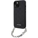 Husa Karl Lagerfeld KLHCP14SSACKLHPK iPhone 14 6.1" black/black hardcase Saffiano Monogram Chain