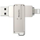 Memorie USB Yesido - Memory Stick (FL16) - OTG, USB, Lightning, 5Gbps, 256GB - Silver