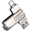 Memorie USB Yesido - Memory Stick (FL17) - OTG, USB, Type-C, 5Gbps, 128GB - Silver
