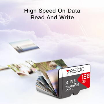 Card memorie Yesido - Memory Card (FL14) - USB 2.0, High Speed File Data Transmission, 16GB - Black