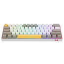 Tastatura Redragon Draconic Pro alba taste albe gri si galbene iluminare RGB