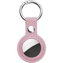 Husa pentru AirTag - Techsuit Secure Leather Holder (SLH1) - Pink