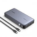 Baterie externa UGREEN 90597A 25000mAh 145W 1x USB-A 2x USB-C Gri