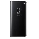Husa TYPEC Husa Agenda Clear View Standing negru compatibila cu Samsung Galaxy A8 2018