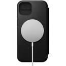 Husa Husa telefon din piele naturala Nomad MagSafe Rugged Folio, negru- iPhone 12 Pro Max