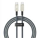 Cablu Baseus Unbreakable Series, Incarcare rapida, USB-C la USB-C, 100W, 1m, Alb