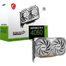Placa video MSI GeForce RTX 4060 VENTUS 2X WHITE 8G OC - graphics card - GeForce RTX 4060 - 8 GB - white