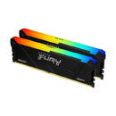 Memorie Kingston FURY Beast RGB - DDR4 - kit - 32 GB: 2 x 16 GB - DIMM 288-pin - 3200 MHz / PC4-25600 - unbuffered