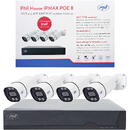 Camera de supraveghere Kit supraveghere video PNI House IPMAX POE 8, NVR cu 4 porturi POE si 4 camere cu IP 8MP, IP66