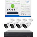 Camera de supraveghere Kit supraveghere video POE PNI House IPMAX POE 5, NVR cu 4 porturi POE si 4 camere cu IP 5MP