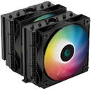 Deepcool Cooler AG620 ARGB, Intel si AMD, racire cu aer, 120mm, 1850rpm, inaltime 157mm, 6 heatpipe,  iluminat  RGB, Negru