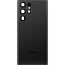 Piese si componente Capac Baterie Samsung Galaxy S22 Ultra 5G S908, Cu Geam Camera Spate, Negru (Phantom Black), Swap