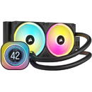 Corsair Cooler procesor iCUE LINK H100i RGB LCD RGB, 2x 120mm, Negru