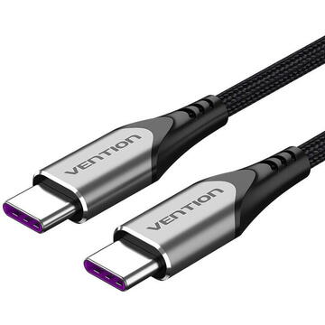 USB-C 2.0 to USB-C 5A Cable Vention TAEHD 0.5m Gray