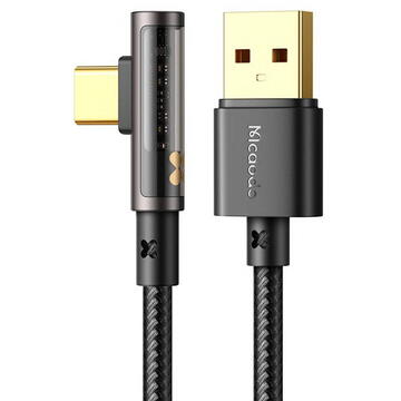 Husa Mcdodo CA-3381 USB-C Prism 90 Degree Cable, 6A, 1.8m Black