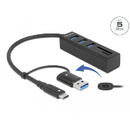 Delock 4P USB 3.2 Gen1+SD/mSD+USB-C/A - 63859