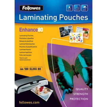 Folie de laminat Fellowes Laminating pouch 80 µ, 216x303 mm - A4, 25 pcs