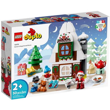 LEGO 10976 DUPLO Casa din turtă dulce a lui Moș Crăciun, 50 piese