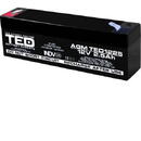 Ted Electric Acumulator AGM VRLA 12V 2,5A dimensiuni 178mm x 34mm x h 60mm F1 TED Battery Expert Holland TED003096 (20)